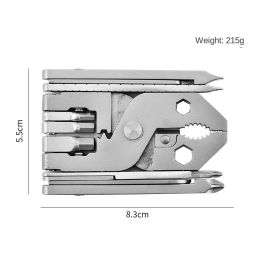 25 in 1 Multitool High Quality Folding Wire Cutter Plier with Screwdrivers;  Multifunctional wrench;  Steel Multi-tools; Multi-purpose pliers