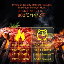 BBQ Gloves 1472Ã‚Â°F Heat Resistant Grill Gloves Anti-slip Carbon Fiber BBQ Gloves