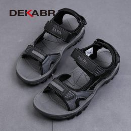 DEKABR New Fashion Casual Shoes Lycra Men Sandals Summer Men Shoes Beach Sandals Top Quality Outdoor Men's Sandals Big Size 46