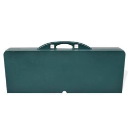 Foldable Camping Table Set with 4 Stools Aluminum Extra Light Green